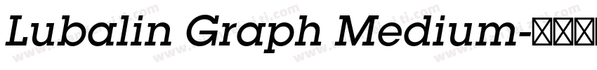 Lubalin Graph Medium字体转换